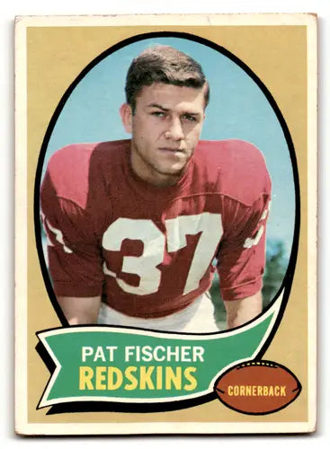 Vintage Pat Fischer Redskins football card with original gloss from 1970 Topps Simply Sandoval