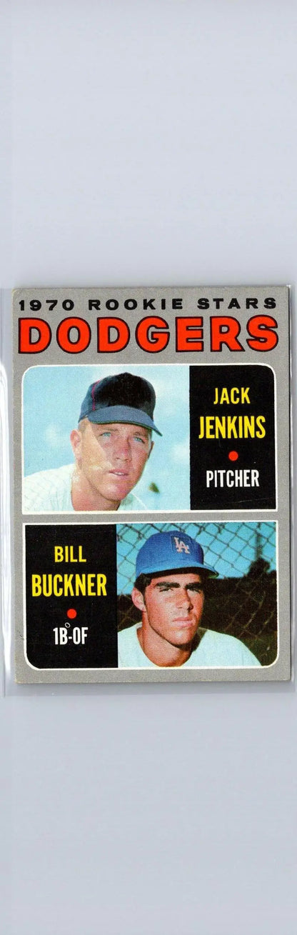 1970 Topps #286 Dodgers Rookie Stars Trading Card featuring Jack Jenkins and Bill Buckner