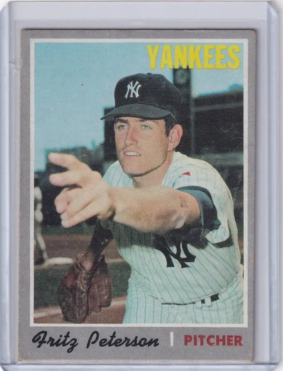 1970 Topps Baseball #142 Fritz Peterson - New York Yankees