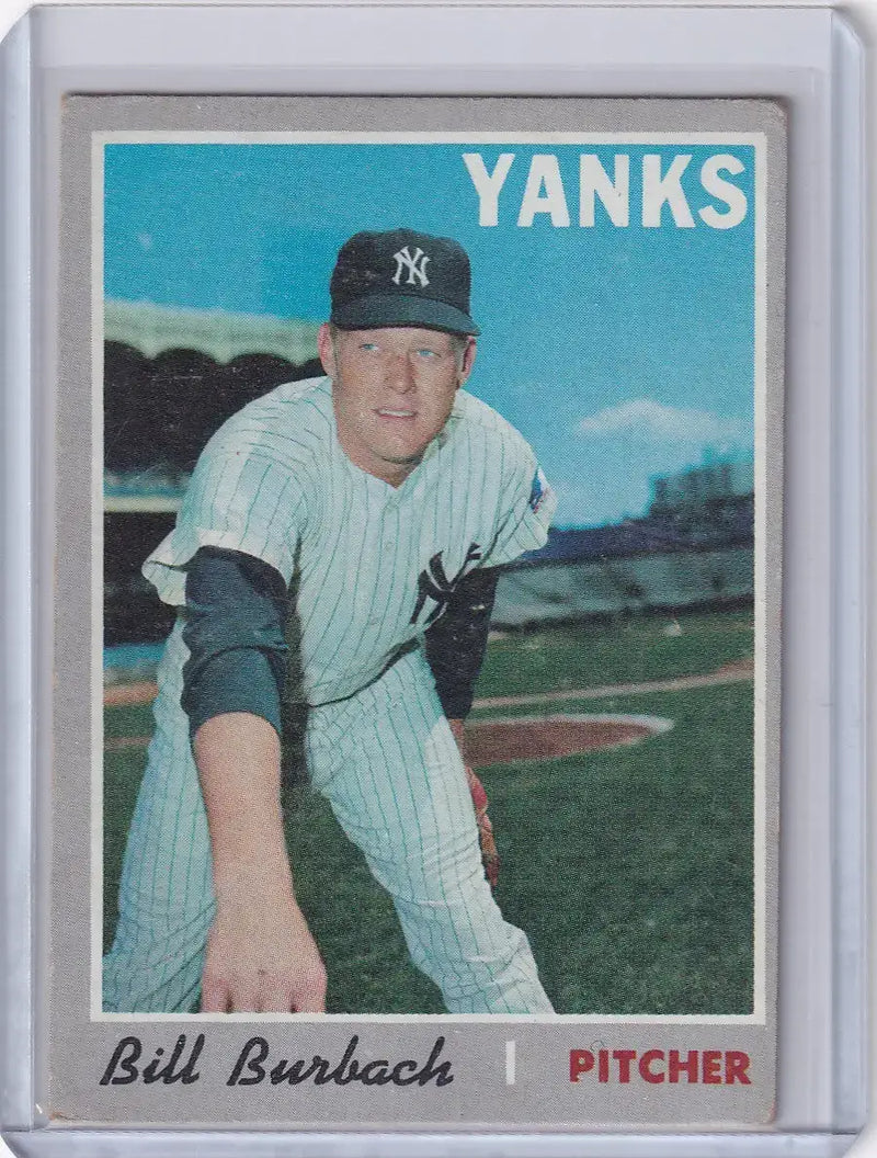 1970 Topps Baseball #167 Bill Burbach - New York Yankees