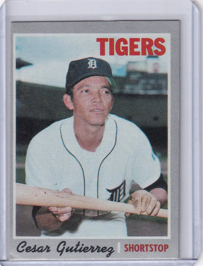 Topps Baseball card of Cesar Gutierrez, shortstop for the Detroit Tigers
