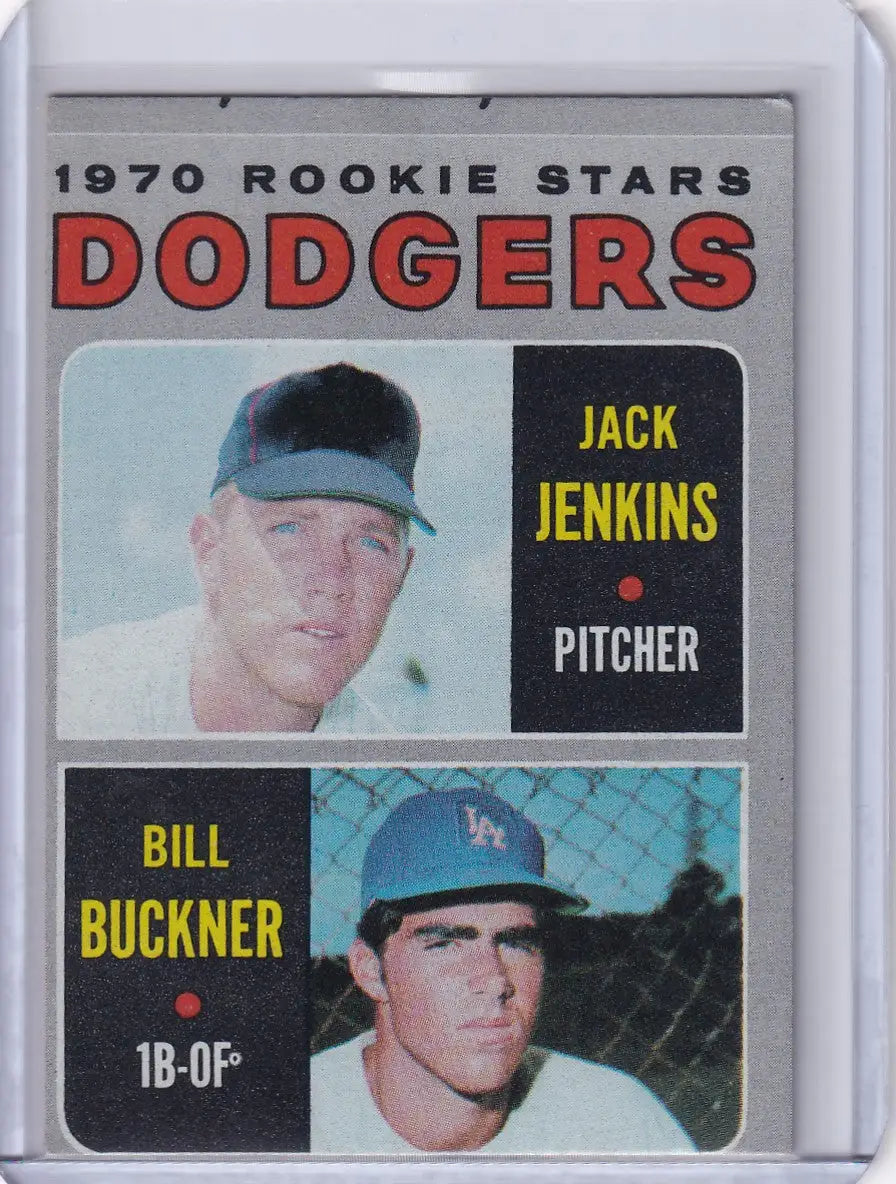 1970 Topps Baseball #286 Dodgers Rookies - Jack Jenkins / Bill Buckner RC