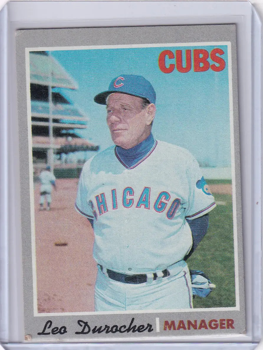 1970 Topps Baseball #291 Leo Durocher - Chicago Cubs