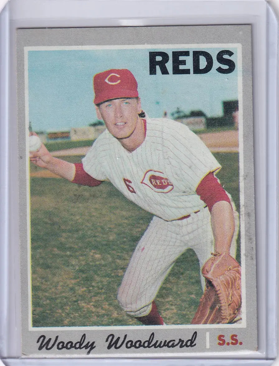 1970 Topps Baseball #296 Woody Woodward - Cincinnati Reds
