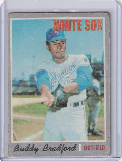 Vintage Topps Baseball card of Buddy Bradford, Chicago White Sox outfielder