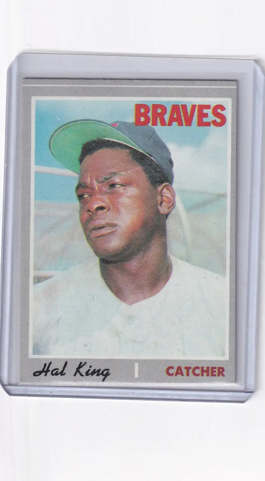 1970 Topps Baseball card of Hal King, catcher for the Atlanta Braves
