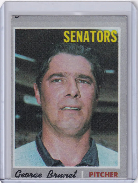 1970 Topps Baseball #328 George Brunet - Washington Senators - Baseball Card Single