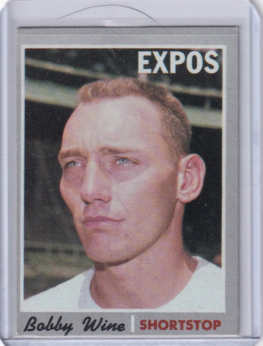 1970 Topps Baseball card of Bobby Wine from the Montreal Expos team