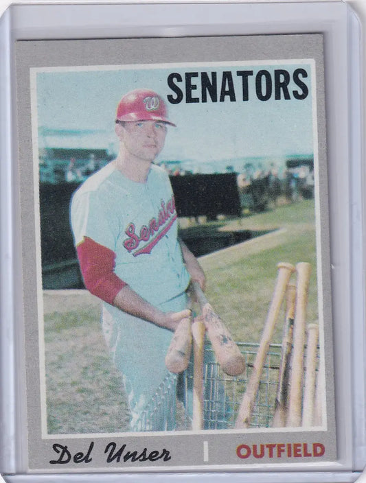 1970 Topps Baseball #336 Del Unser - Washington Senators - Baseball Card Single