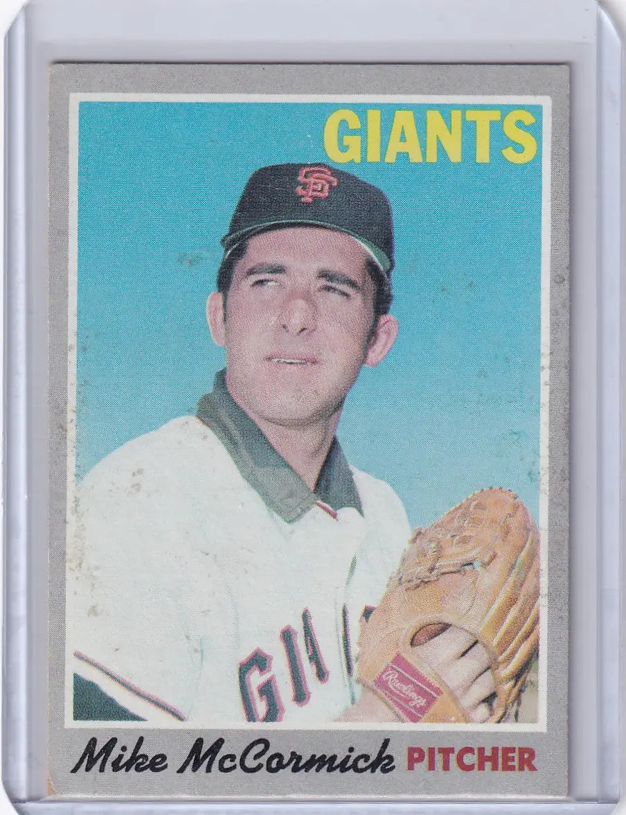 Baseball card of Mike McCormick, pitcher for the San Francisco Giants, Topps Baseball