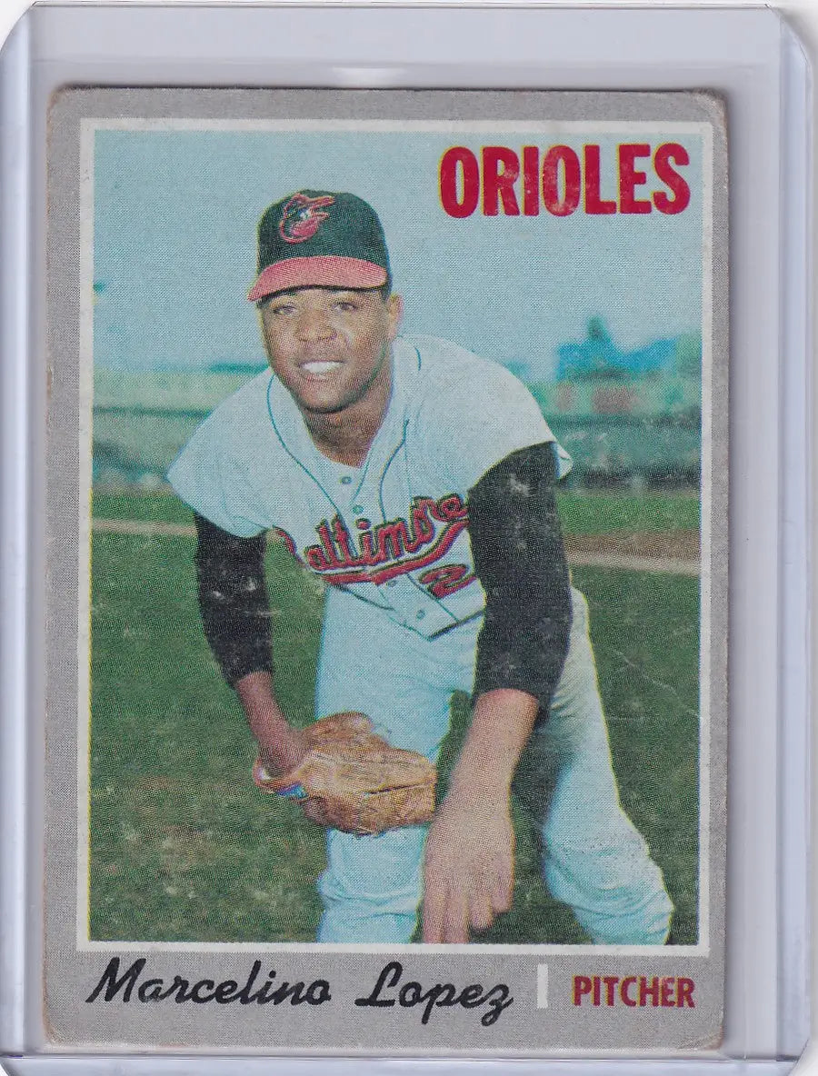 1970 Topps Baseball #344 Marcelino Lopez - Baltimore Orioles