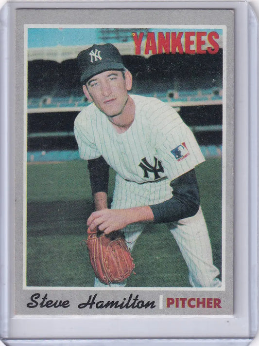 1970 Topps Baseball #349 Steve Hamilton - New York Yankees - Baseball Card Single