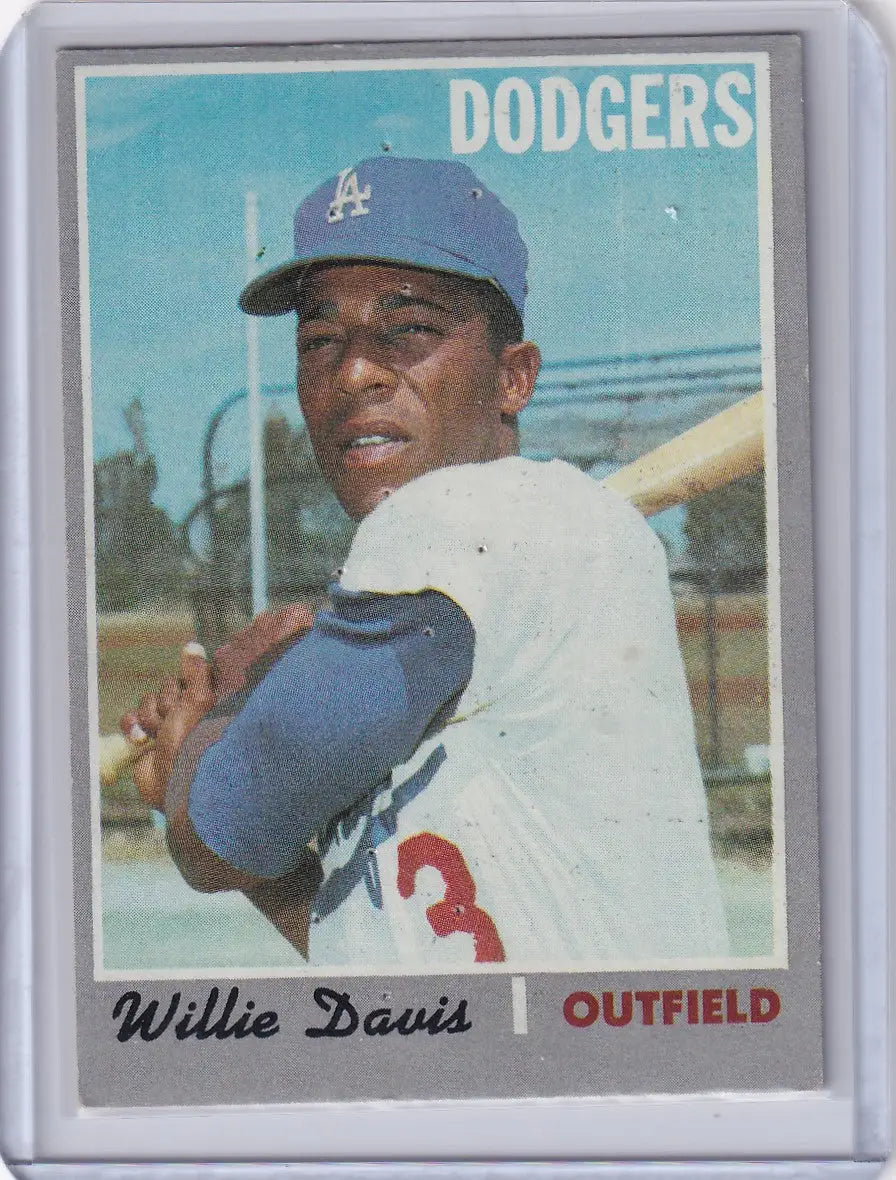 1970 Topps Baseball #390 Willie Davis - Los Angeles Dodgers