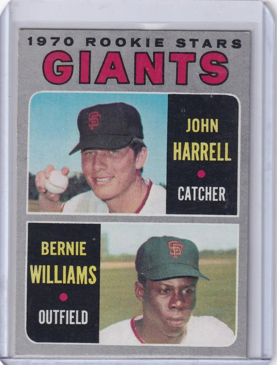 1970 Topps Baseball #401 Giants Rookies - John Harrell / Bernie Williams RC
