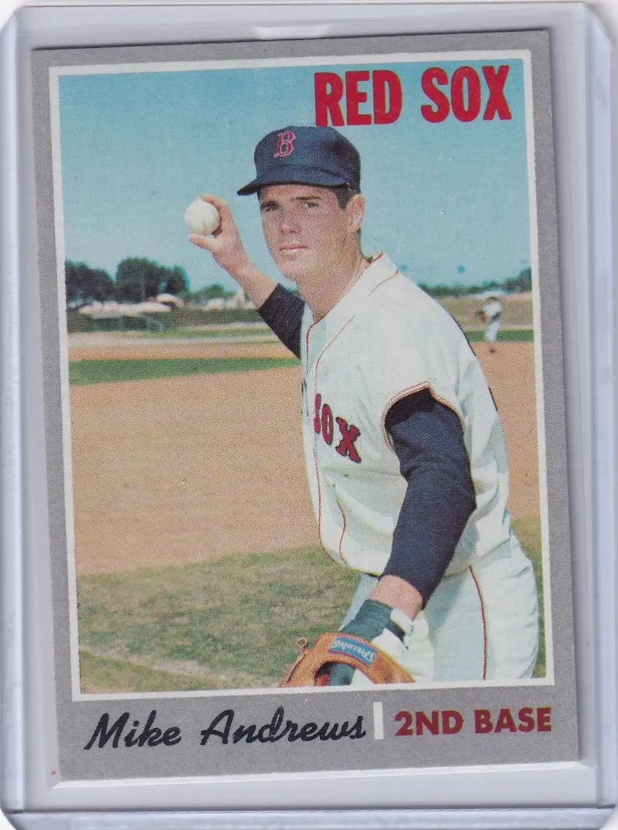 1970 Topps Baseball Mike Andrews card featuring Boston Red Sox player