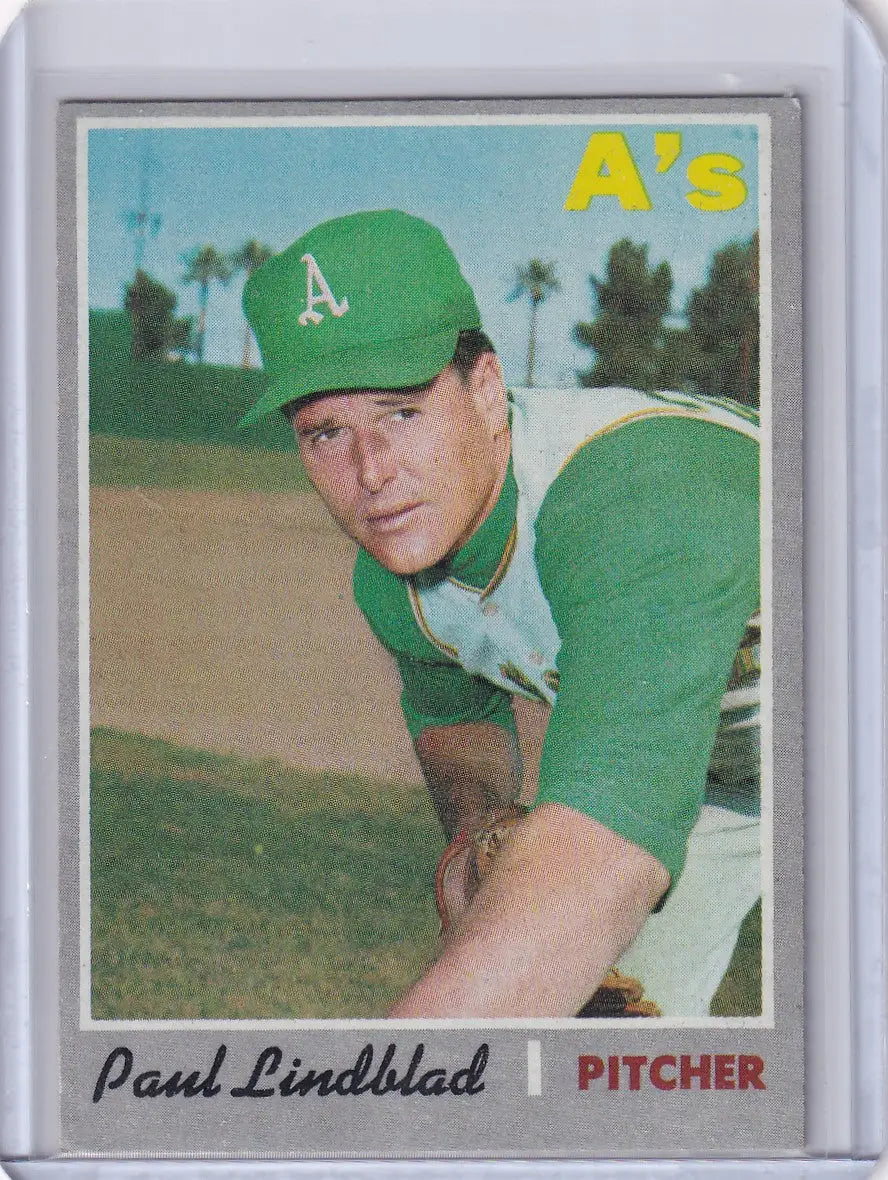 1970 Topps Baseball #408 Paul Lindblad - Oakland Athletics