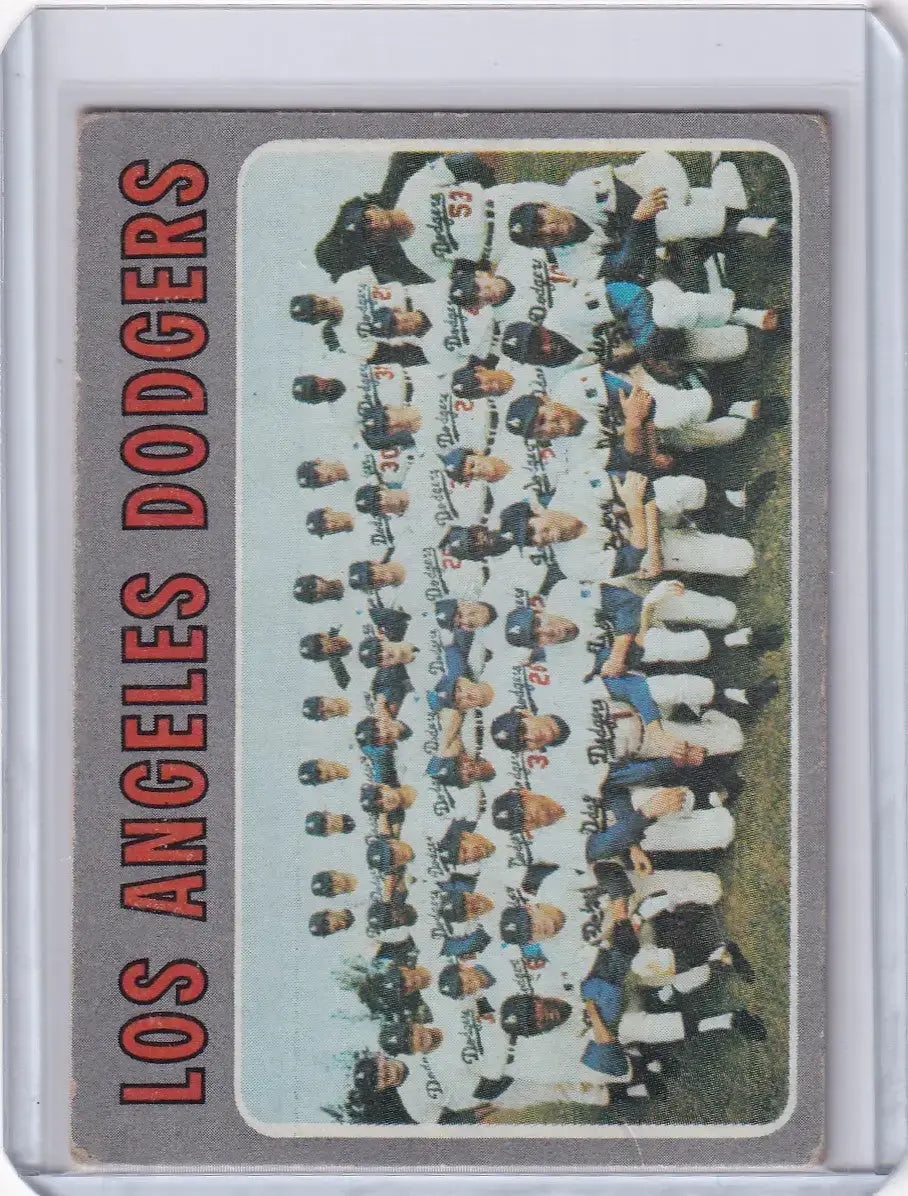 1970 Topps Baseball #411 Los Angeles Dodgers Team