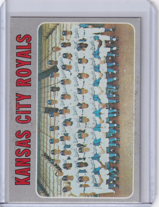 Kansas City Royals baseball team photo card from 1970 Topps Baseball set