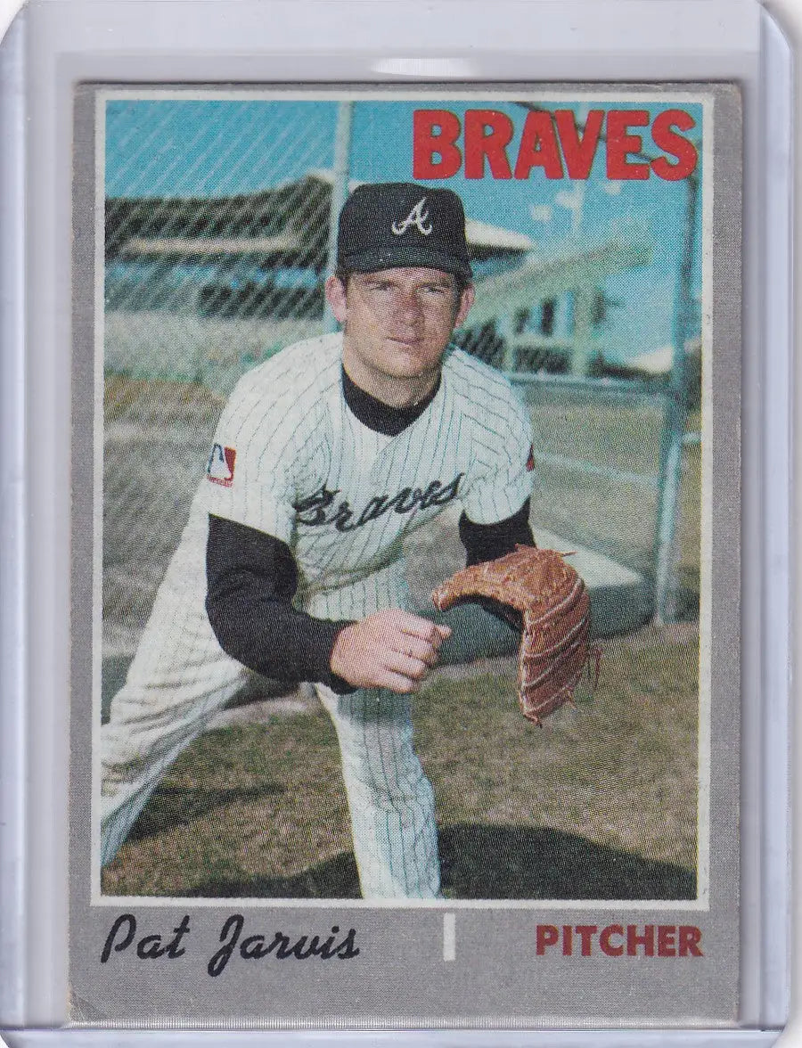 1970 Topps Baseball card of Pat Jarvis, Atlanta Braves pitcher