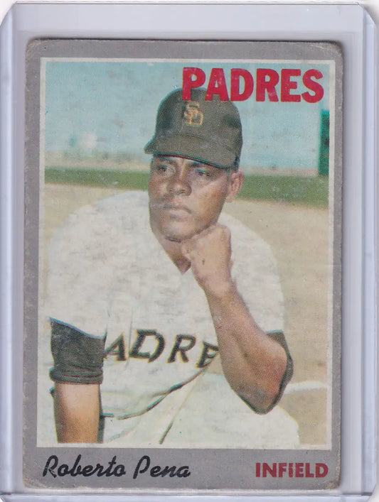 1970 Topps Baseball #44 Roberto Pena - San Diego Padres - Baseball Card Single