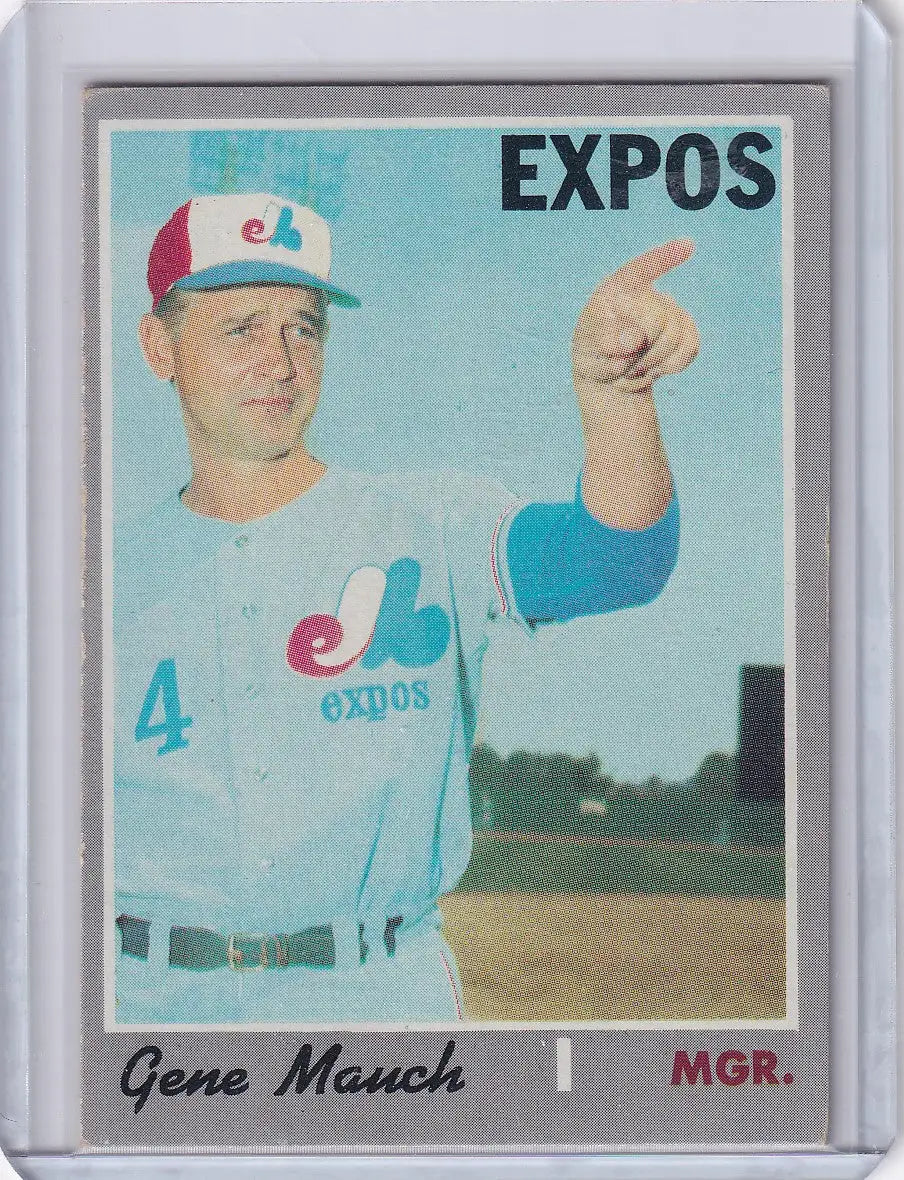 1970 Topps Baseball #442 Gene Mauch - Montreal Expos
