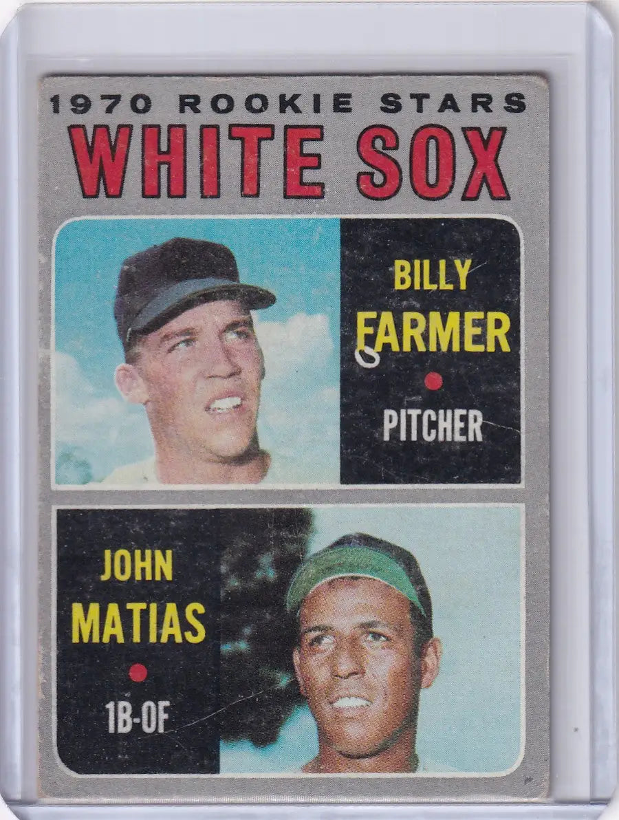 1970 Topps Baseball #444 White Sox Rookies - Billy Farmer / John Matias RC