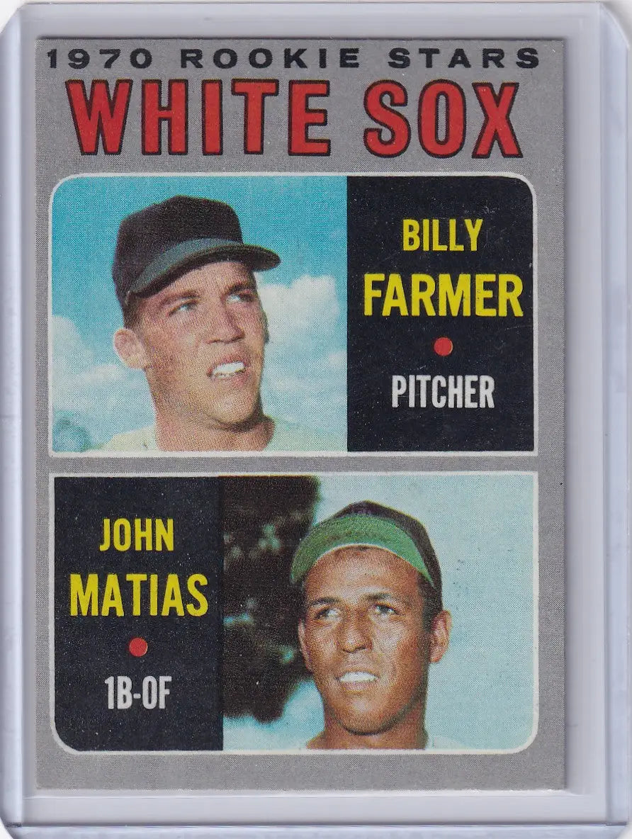 1970 Topps Baseball #444 White Sox Rookies - Billy Farmer / John Matias RC