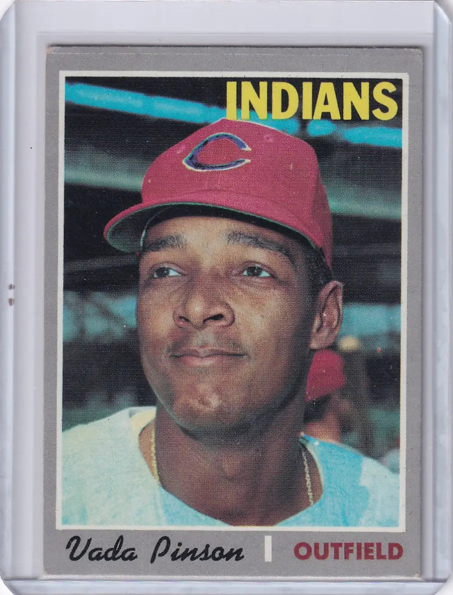 1970 Topps Baseball #445 Vada Pinson - Cleveland Indians