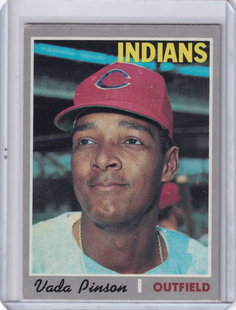1970 Topps Baseball #445 Vada Pinson - Cleveland Indians