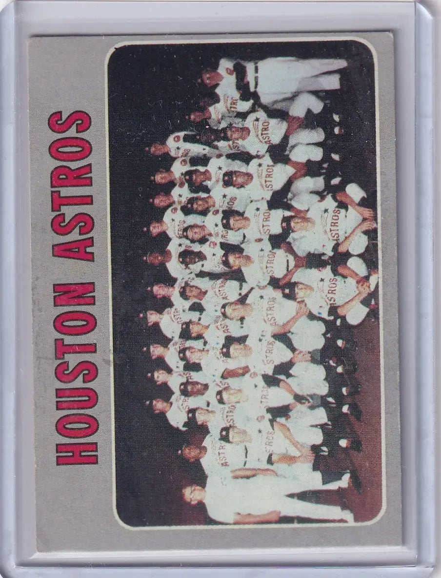 Baseball card of Houston Astros team from 1970 Topps Baseball #448