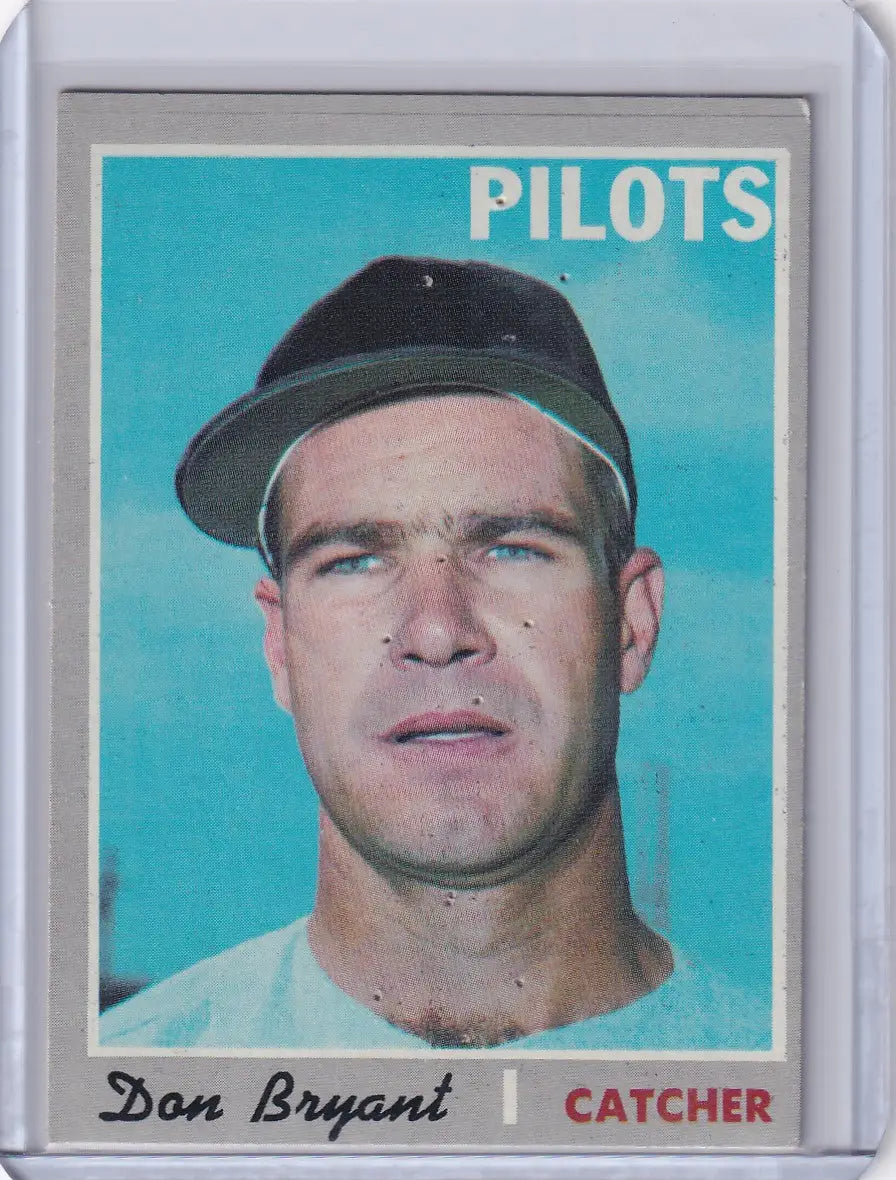 Baseball card of Don Bryant, catcher for the Seattle Pilots from Topps Baseball