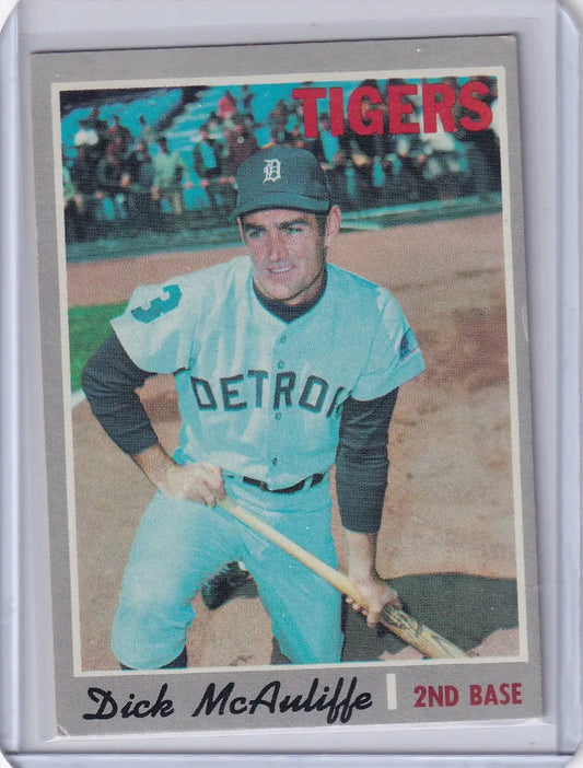 1970 Topps Baseball #475 Dick McAuliffe - Detroit Tigers - Baseball Card Single
