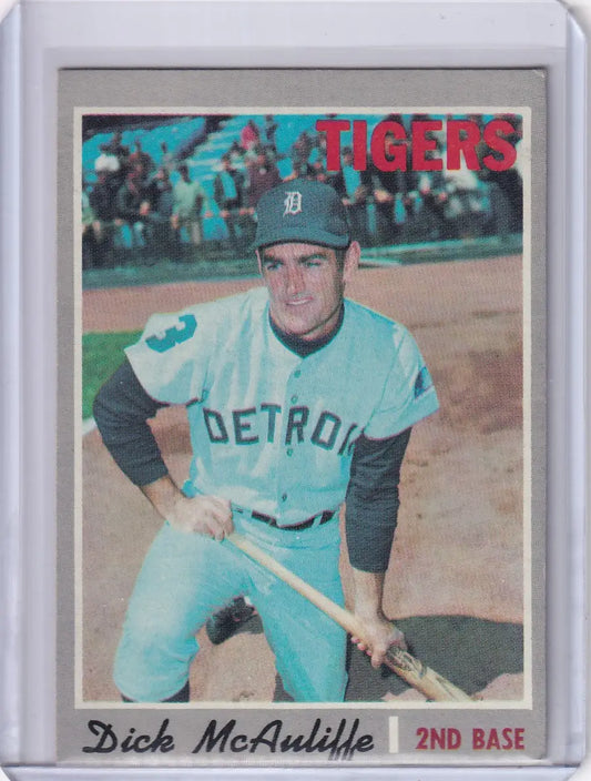 1970 Topps Baseball #475 Dick McAuliffe - Detroit Tigers - Baseball Card Single