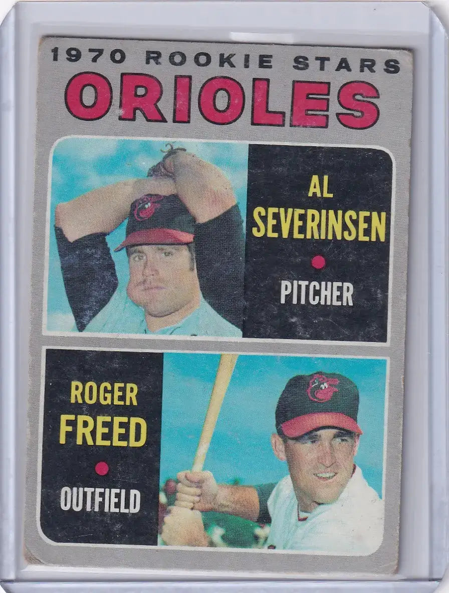 1970 Topps Baseball #477 Orioles Rookies - Al Severinsen / Roger Freed RC
