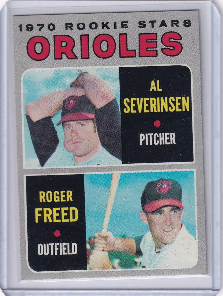 1970 Topps Baseball #477 Orioles Rookies - Al Severinsen / Roger Freed RC