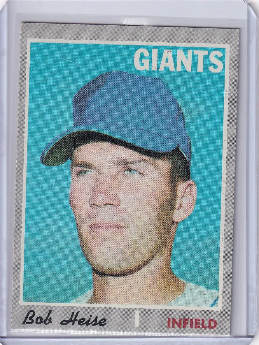 1970 Topps Baseball card of Bob Heise from the San Francisco Giants RC