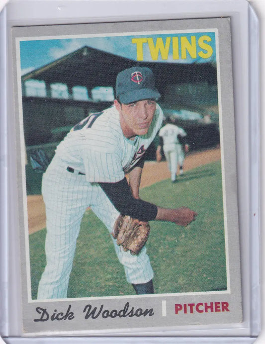 1970 Topps Baseball #479 Dick Woodson - Minnesota Twins RC - Baseball Card Single