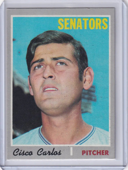 1970 Topps Baseball #487 Cisco Carlos - Washington Senators - Baseball Card Single