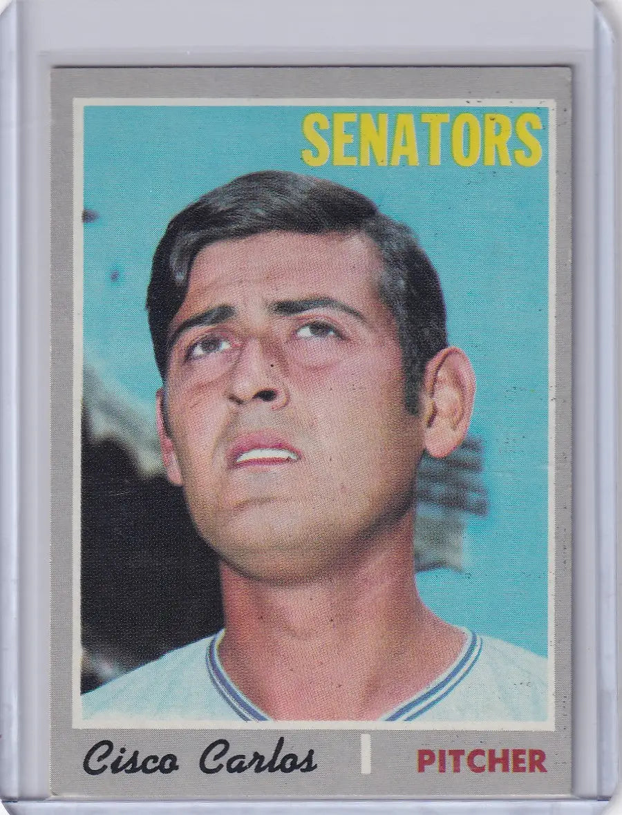 1970 Topps Baseball #487 Cisco Carlos - Washington Senators