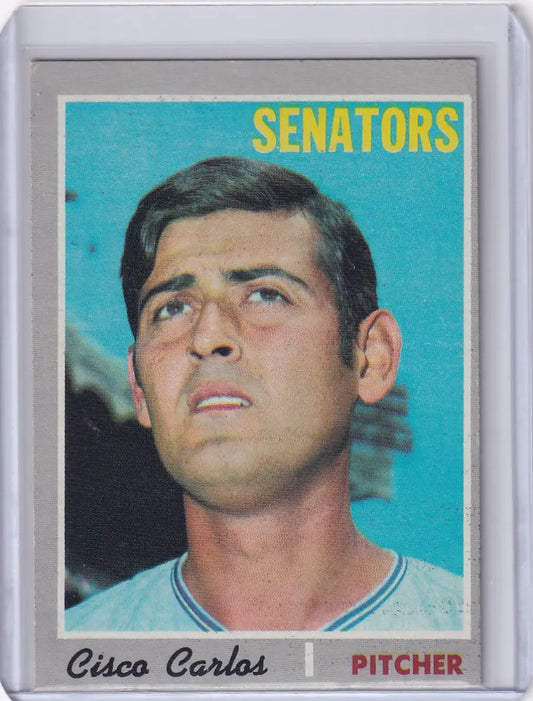 1970 Topps Baseball #487 Cisco Carlos - Washington Senators - Baseball Card Single
