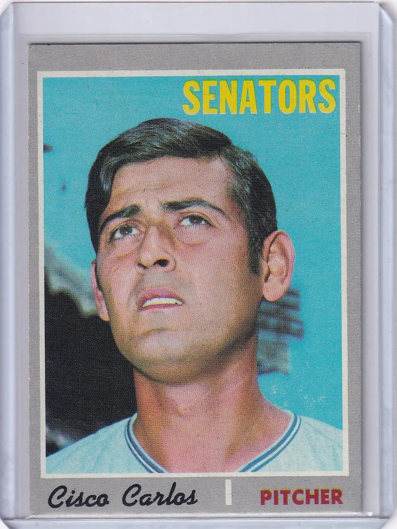 1970 Topps Baseball #487 Cisco Carlos - Washington Senators
