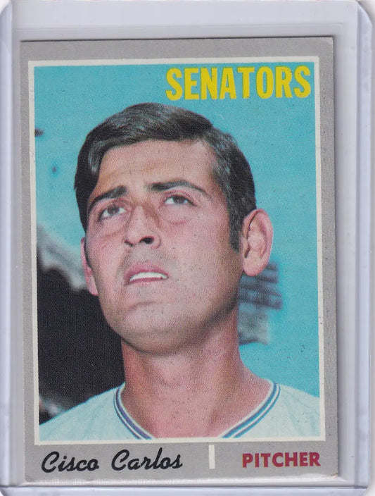 1970 Topps Baseball #487 Cisco Carlos - Washington Senators - Baseball Card Single