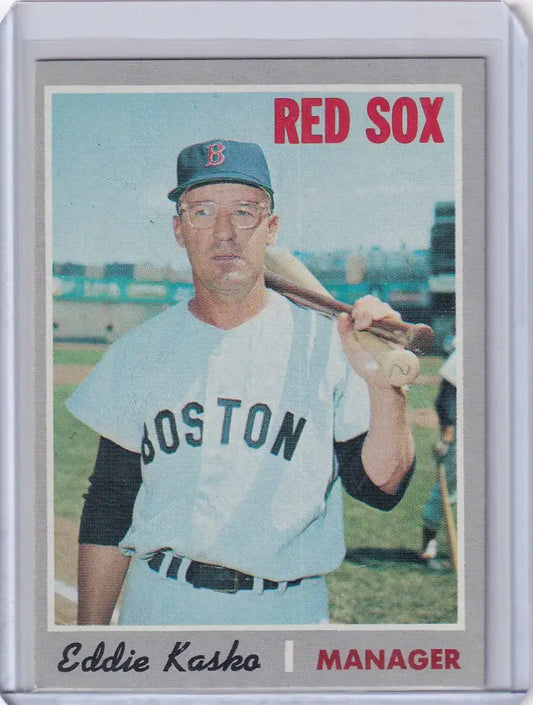 1970 Topps Baseball #489 Eddie Kasko - Boston Red Sox - Baseball Card Single