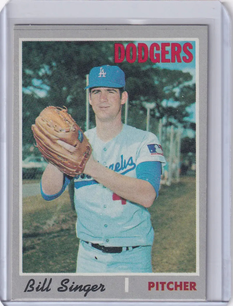 1970 Topps Baseball #490 Bill Singer - Los Angeles Dodgers