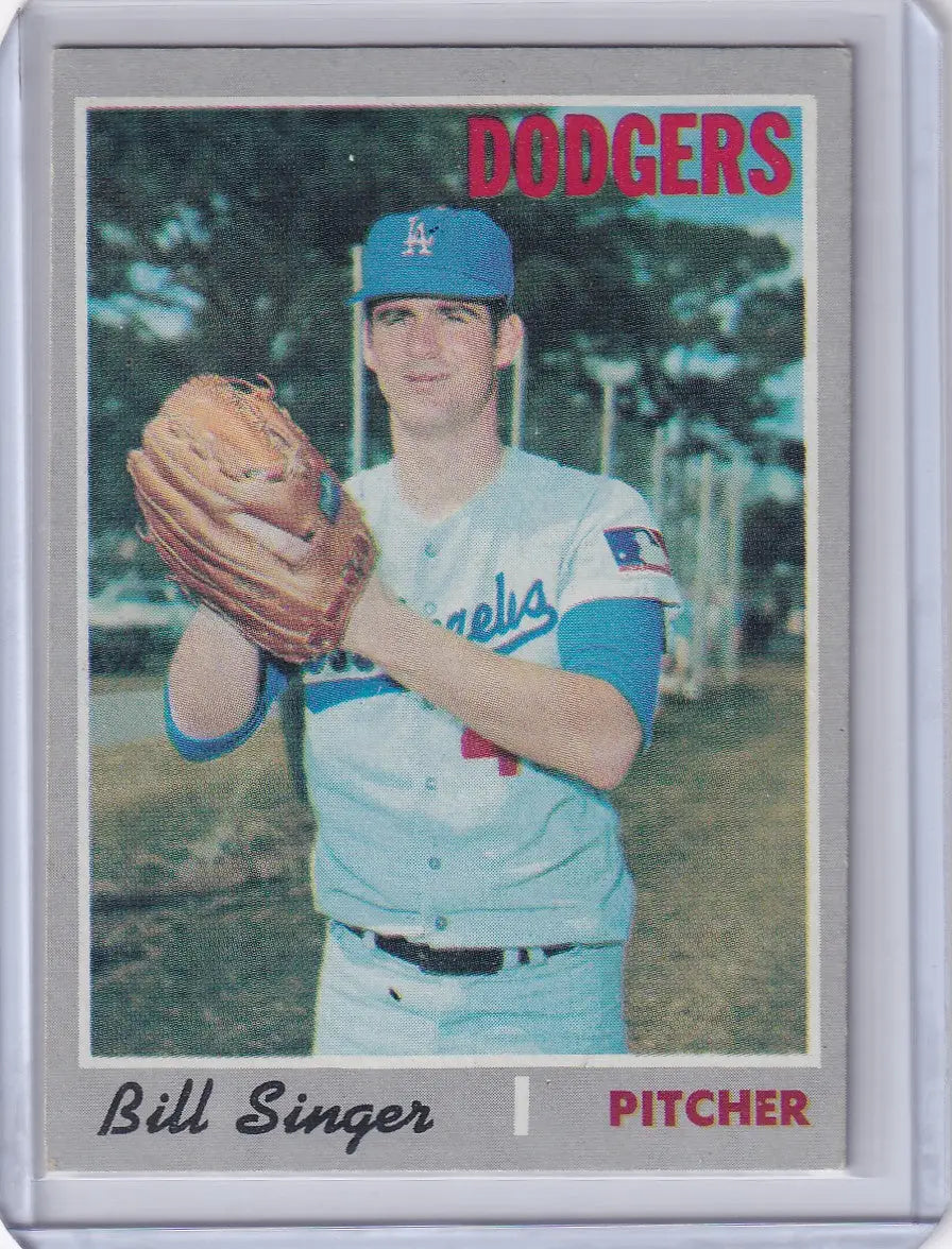 1970 Topps Baseball #490 Bill Singer - Los Angeles Dodgers