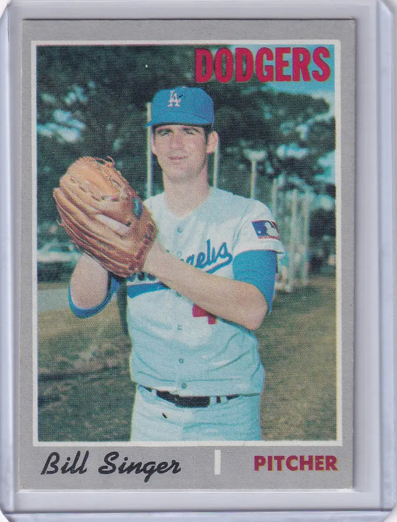 1970 Topps Baseball #490 Bill Singer - Los Angeles Dodgers
