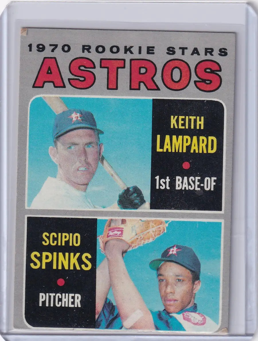 1970 Topps Baseball #492 Astros Rookies - Keith Lampard / Scipio Spinks RC