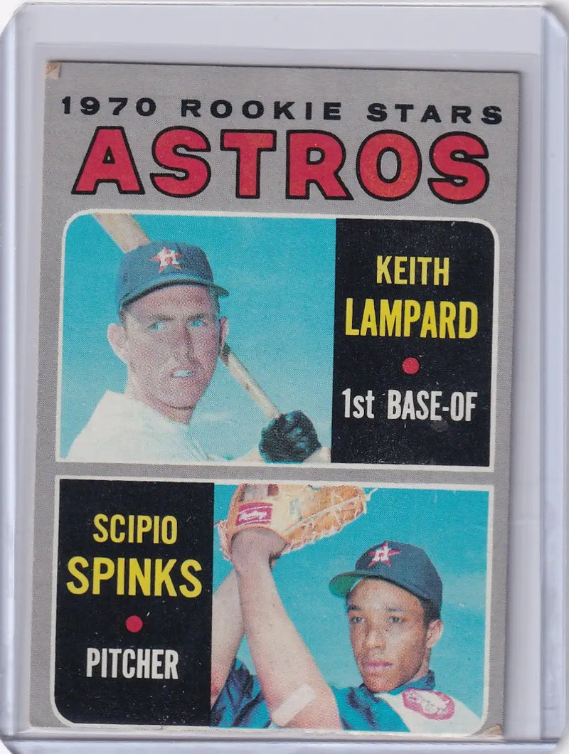 1970 Topps Baseball #492 Astros Rookies - Keith Lampard / Scipio Spinks RC