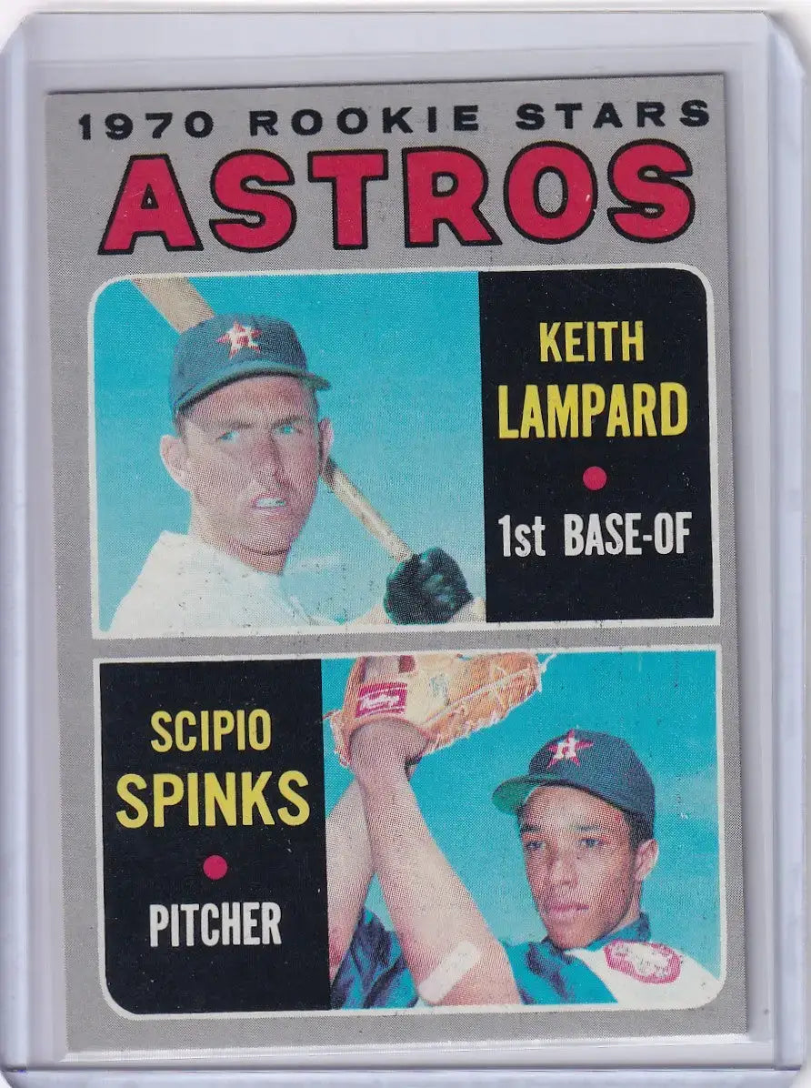 1970 Topps Baseball #492 Astros Rookies - Keith Lampard / Scipio Spinks RC