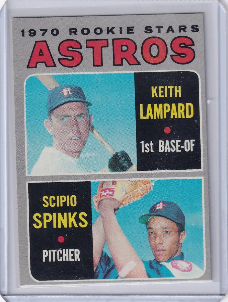 1970 Topps Baseball #492 Astros Rookies - Keith Lampard / Scipio Spinks RC